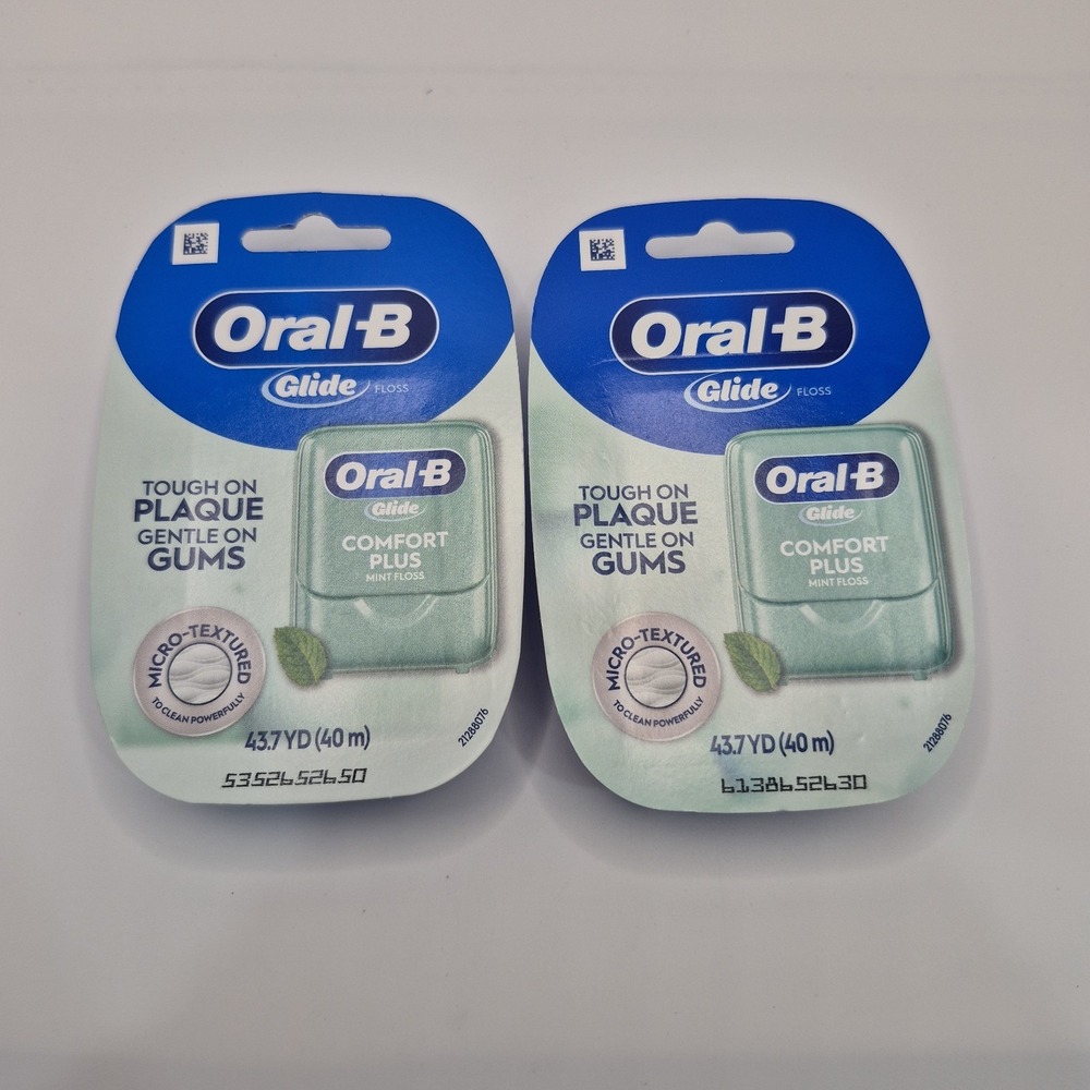 2 Oral-B Glide Pro-Health Comfort Plus Floss Mint 43.7 YD